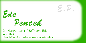 ede pentek business card